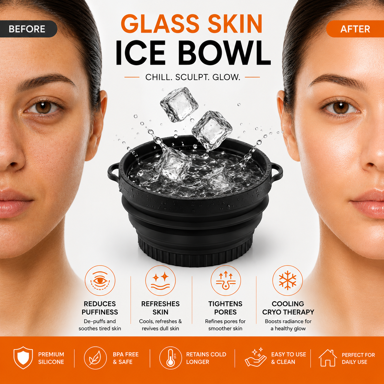 Glass Skin ice Bowl