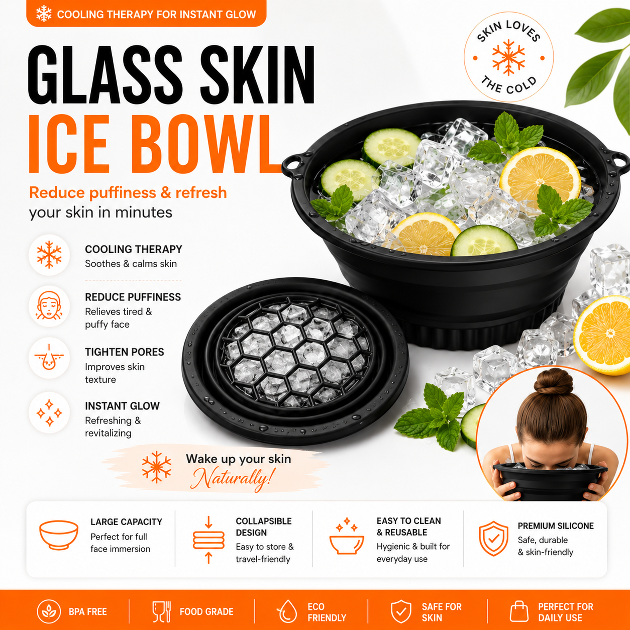 Glass Skin ice Bowl